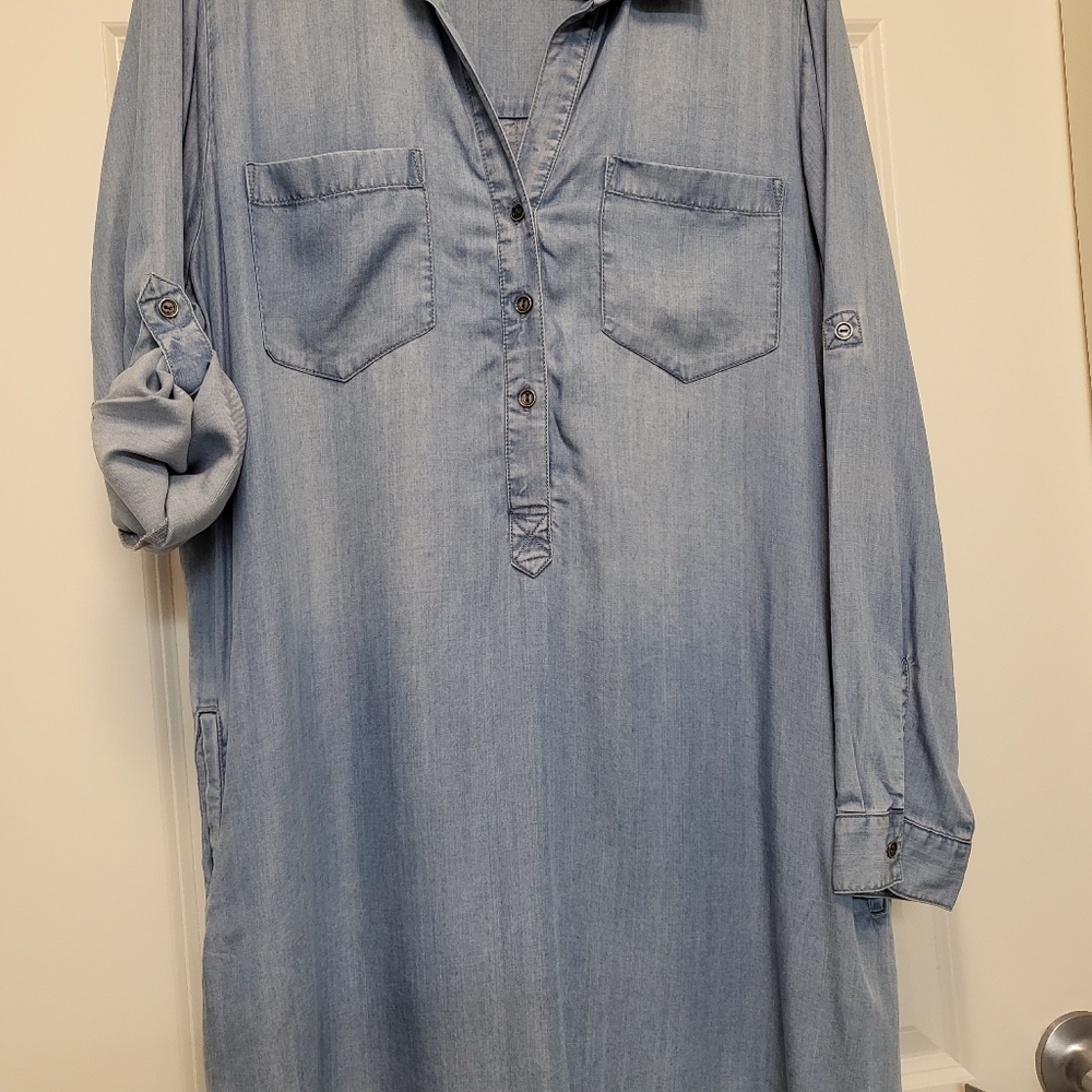 Sz XL Chambray tencel dress